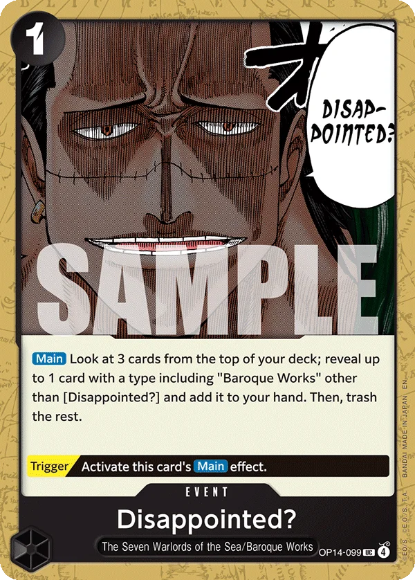 Disappointed? OP14-099 – One Piece Card Game Event