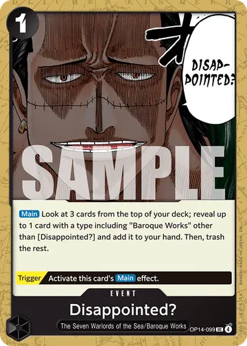 Disappointed? OP14-099