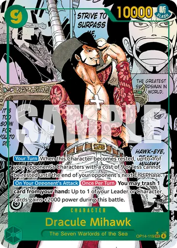 Dracule Mihawk OP14-119 (Alternate art)