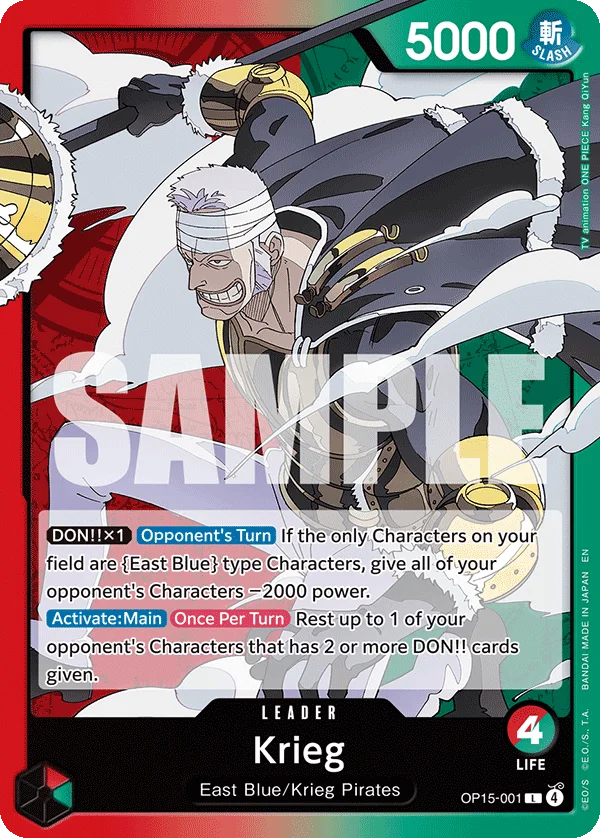 Krieg OP15-001 – One Piece Card Game Leader