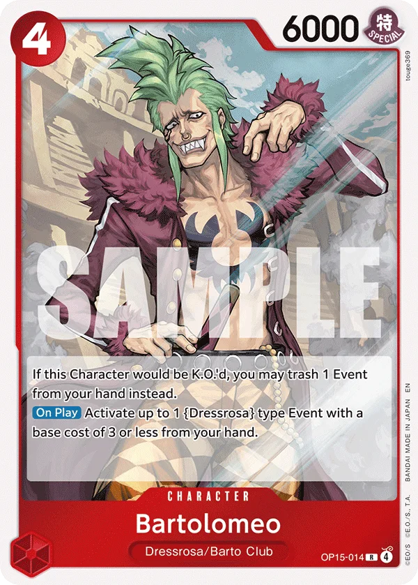 Bartolomeo OP15-014 – One Piece Card Game Character