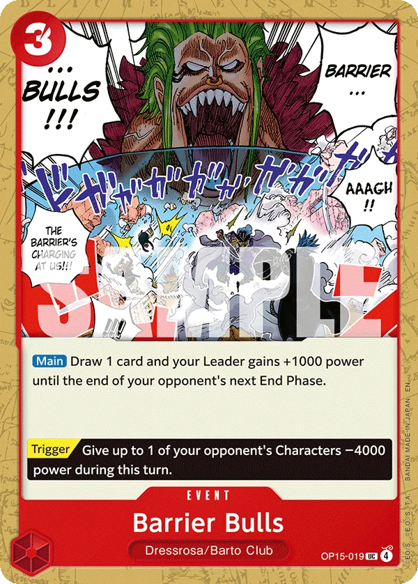 Barrier Bulls OP15-019 – One Piece Card Game Event