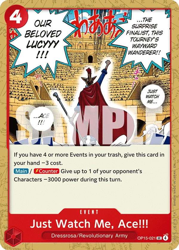 Just Watch Me, Ace!!! OP15-021 – One Piece Card Game Event