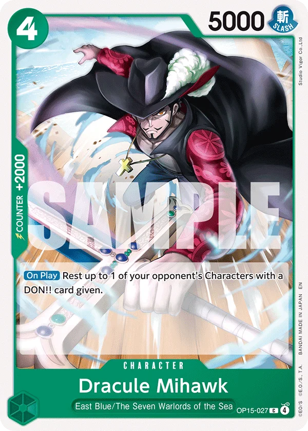 Dracule Mihawk OP15-027 – One Piece Card Game Character