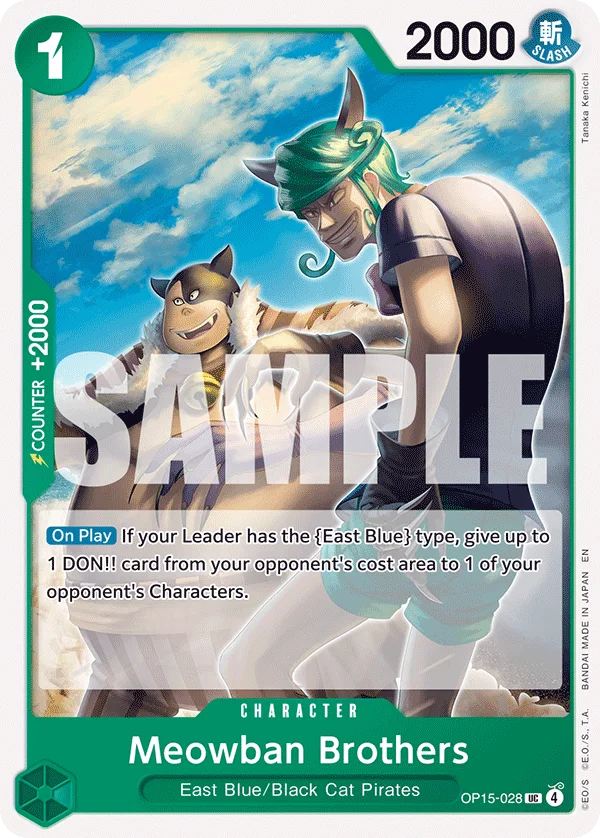 Meowban Brothers OP15-028 – One Piece Card Game Character