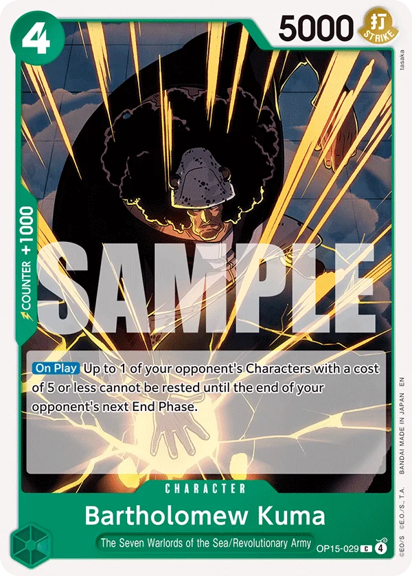 Bartholomew Kuma OP15-029 – One Piece Card Game Character