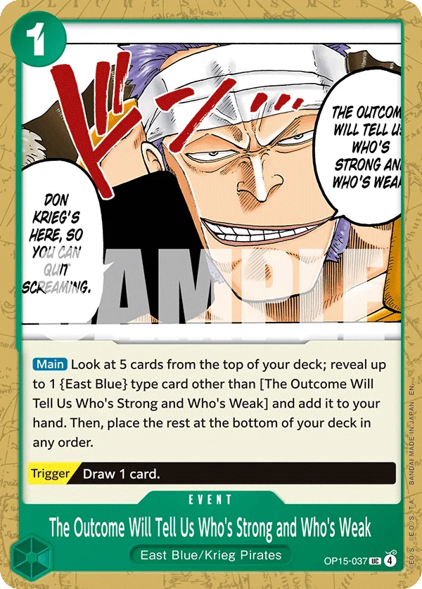 The Outcome Will Tell Us Who's Strong and Who's Weak OP15-037 – One Piece Card Game Event