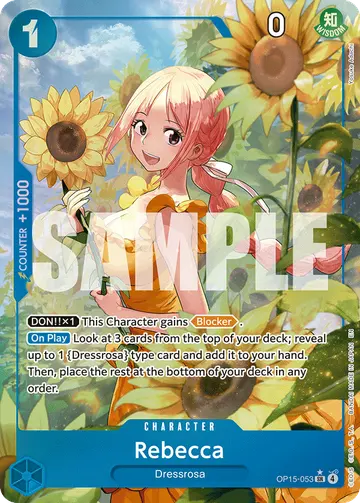 Rebecca OP15-053 (Alternate art)