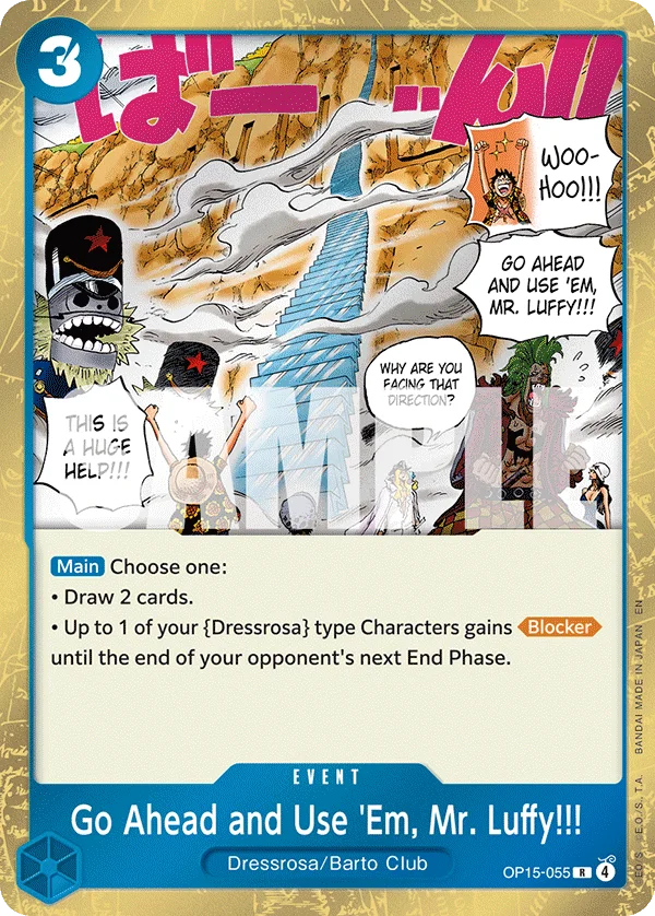 Go Ahead and Use 'Em, Mr. Luffy!!! OP15-055 – One Piece Card Game Event