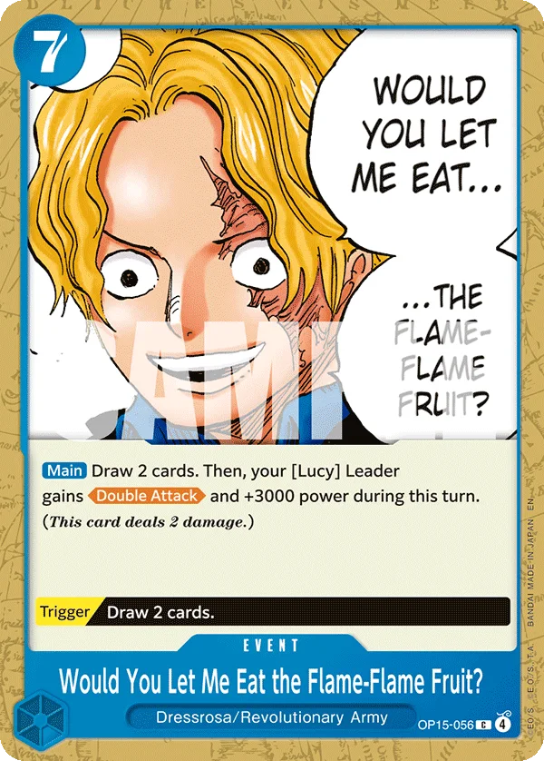 Would You Let Me Eat the Flame-Flame Fruit? OP15-056 – One Piece Card Game Event