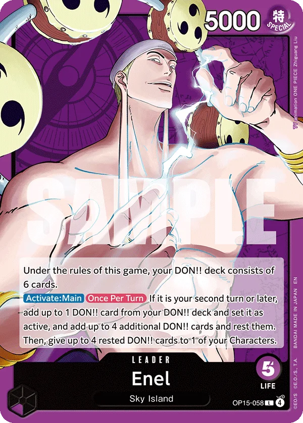 Enel OP15-058 – One Piece Card Game Leader