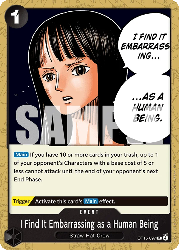 I Find It Embarrassing as a Human Being OP15-097 – One Piece Card Game Event