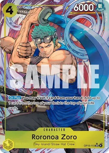Roronoa Zoro OP15-113 (Alternate art)