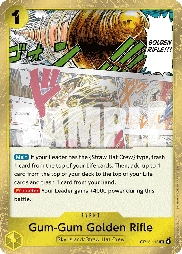 Gum-Gum Golden Rifle OP15-116 – One Piece Card Game Event