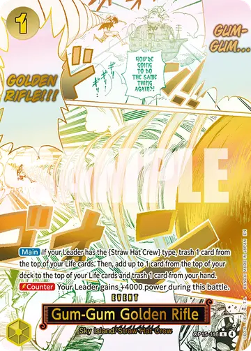 Gum-Gum Golden Rifle OP15-116 (Alternate art)