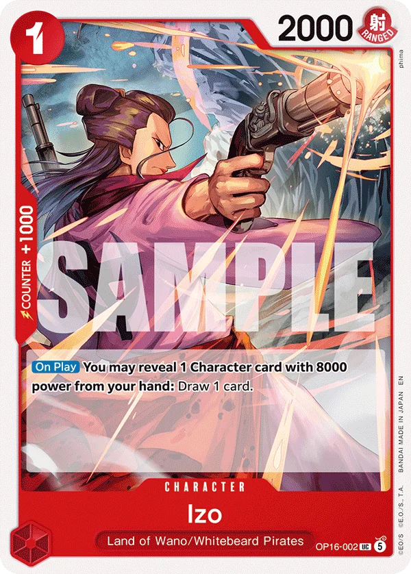 Izo OP16-002 – One Piece Card Game Character