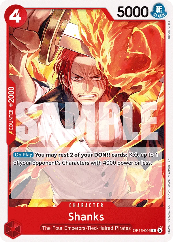 Shanks OP16-006 – One Piece Card Game Character
