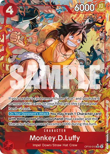 Monkey.D.Luffy OP16-015 (Alternate art)