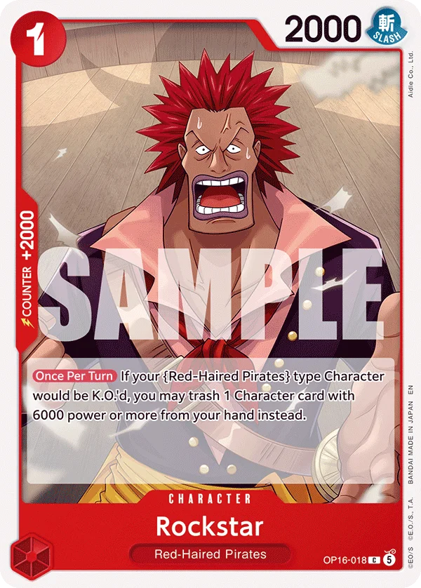 Rockstar OP16-018 – One Piece Card Game Character