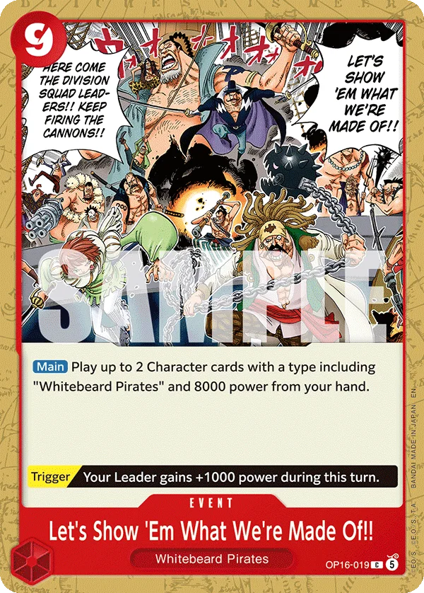 Let's Show 'Em What We're Made Of!! OP16-019 – One Piece Card Game Event