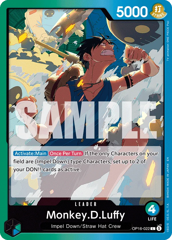Monkey.D.Luffy OP16-022 – One Piece Card Game Leader