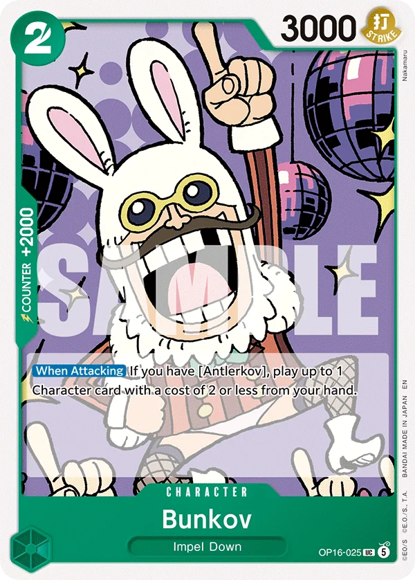 Bunkov OP16-025 – One Piece Card Game Character