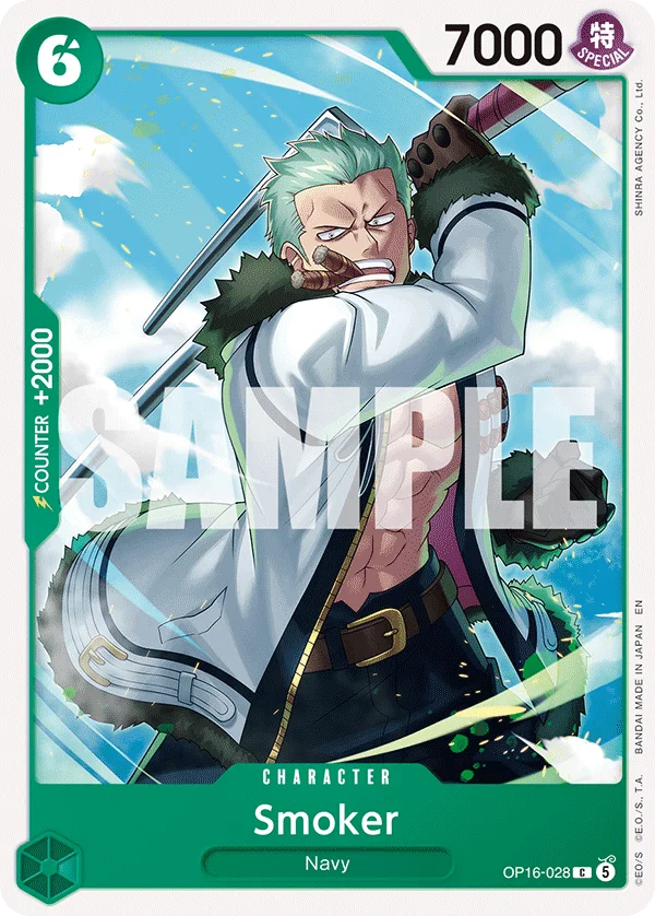 Smoker OP16-028 – One Piece Card Game Character