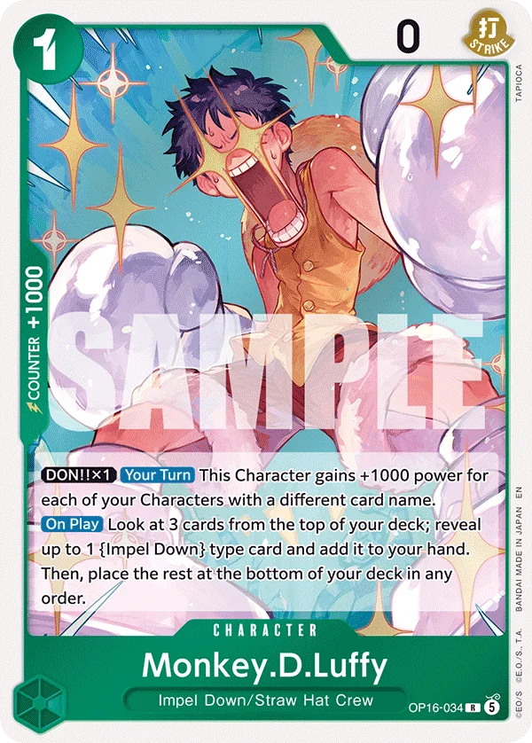 Monkey.D.Luffy OP16-034 – One Piece Card Game Character
