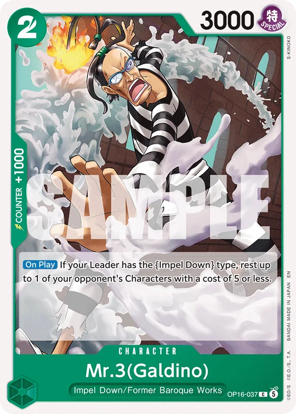 Mr.3(Galdino) OP16-037 – One Piece Card Game Character