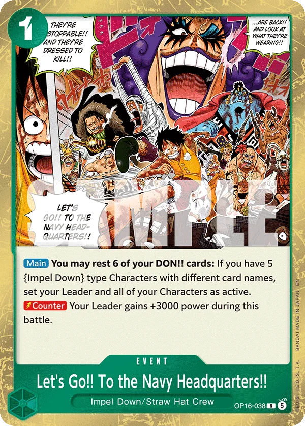 Let's Go!! To the Navy Headquarters!! OP16-038 – One Piece Card Game Event