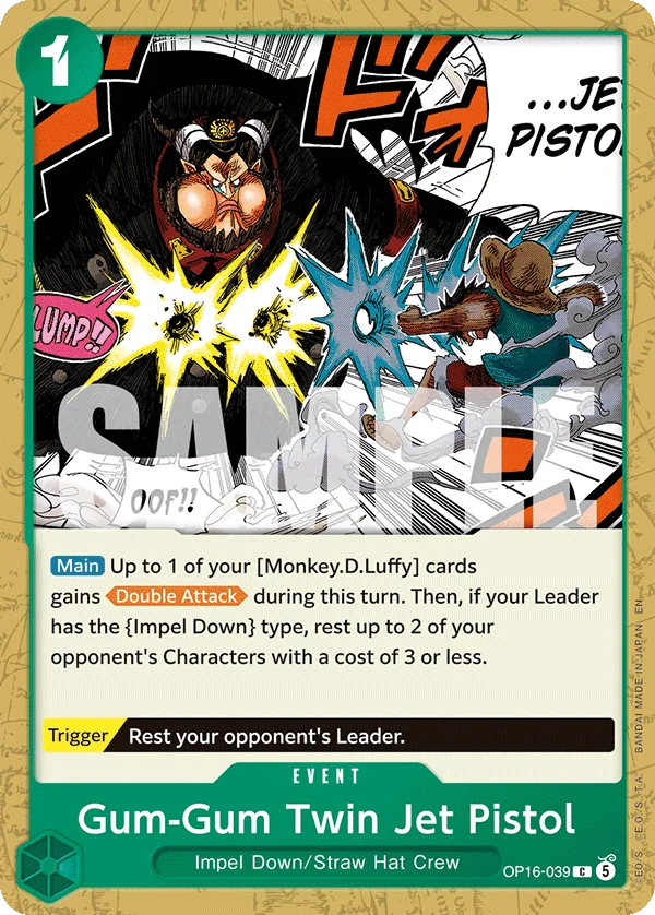 Gum-Gum Twin Jet Pistol OP16-039 – One Piece Card Game Event