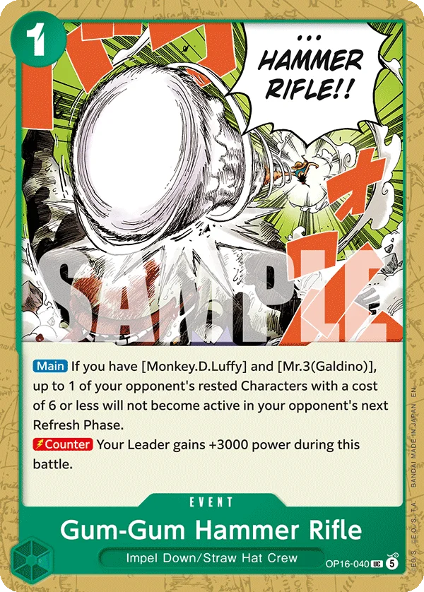 Gum-Gum Hammer Rifle OP16-040 – One Piece Card Game Event