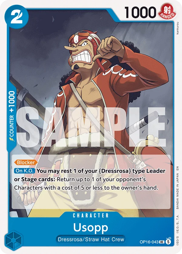 Usopp OP16-043 – One Piece Card Game Character