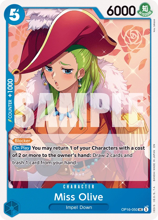 Miss Olive OP16-050 – One Piece Card Game Character