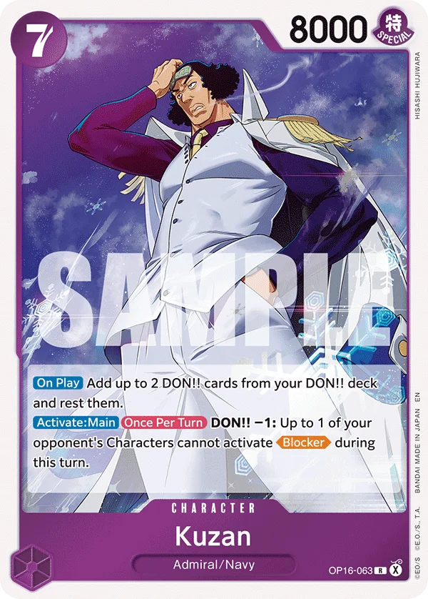 Kuzan OP16-063 – One Piece Card Game Character
