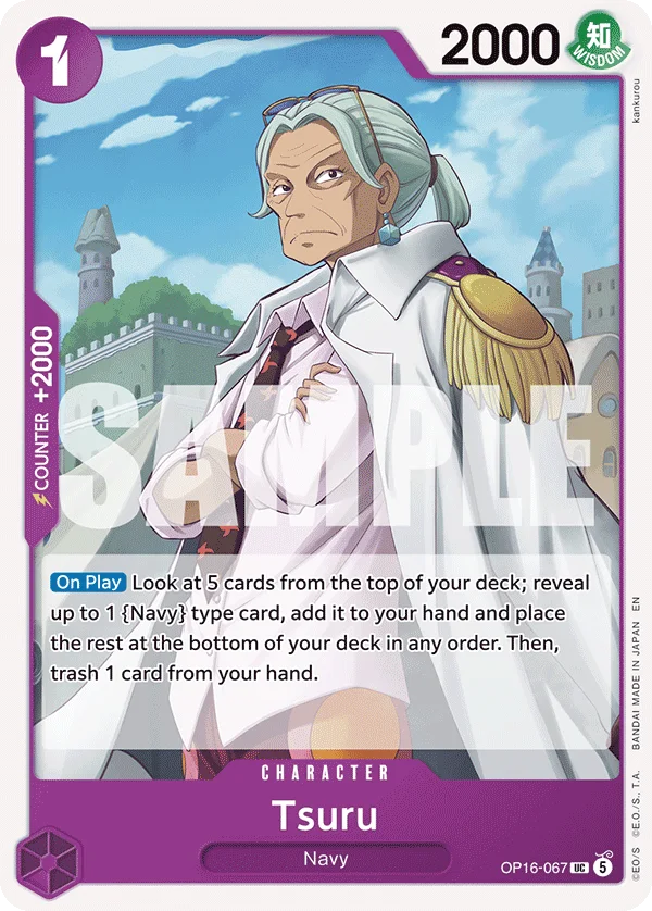 Tsuru OP16-067 – One Piece Card Game Character