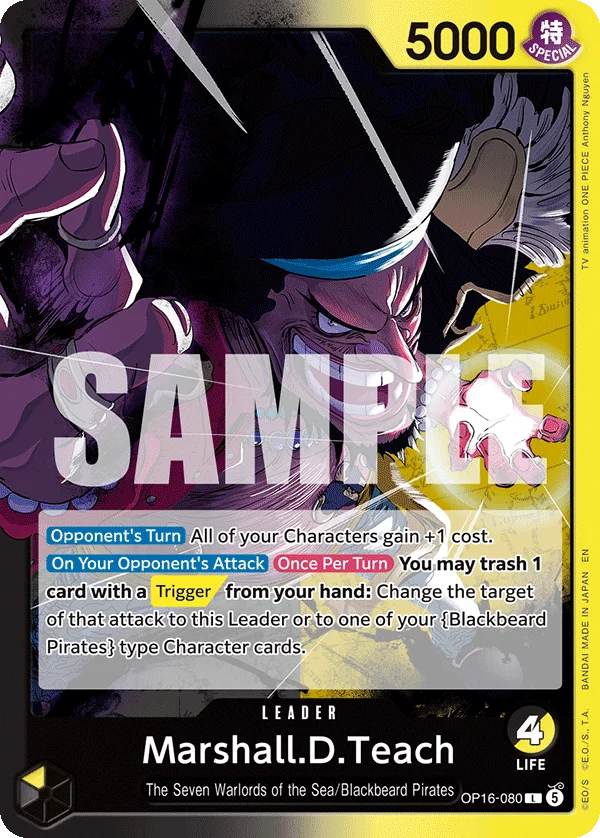 Marshall.D.Teach OP16-080 – One Piece Card Game Leader