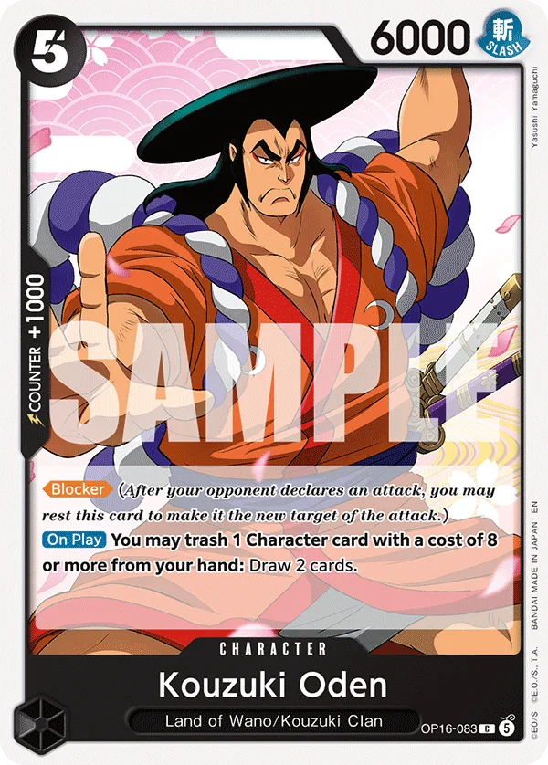 Kouzuki Oden OP16-083 – One Piece Card Game Character