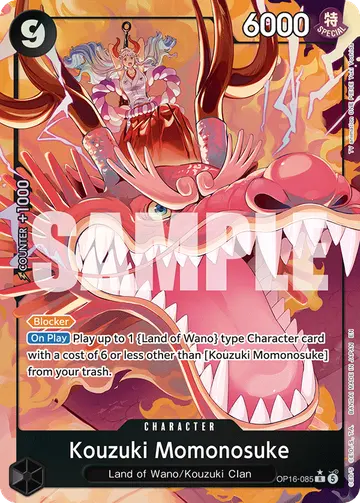Kouzuki Momonosuke OP16-085 (Alternate art)
