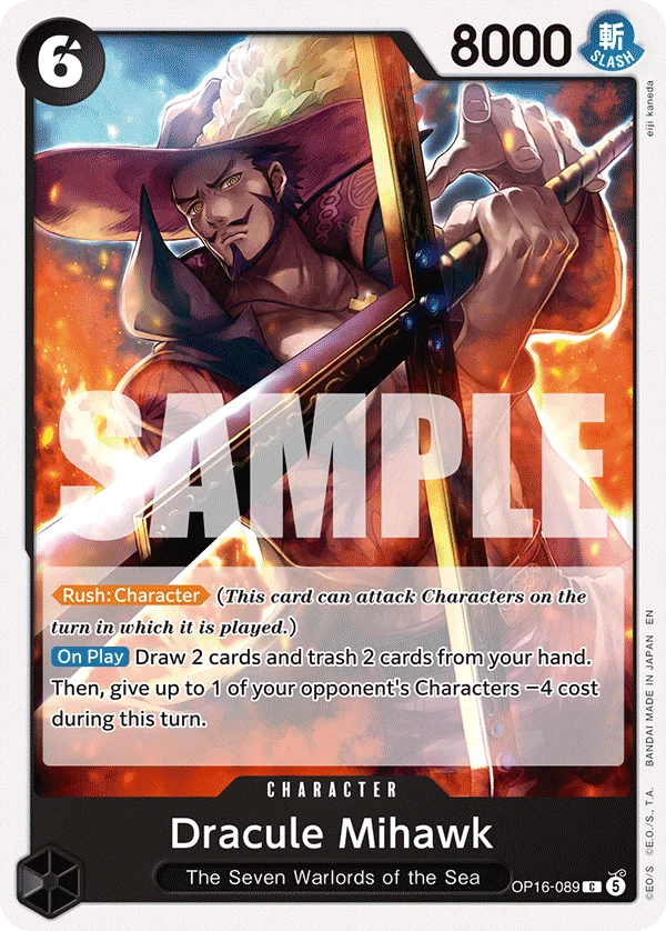 Dracule Mihawk OP16-089 – One Piece Card Game Character