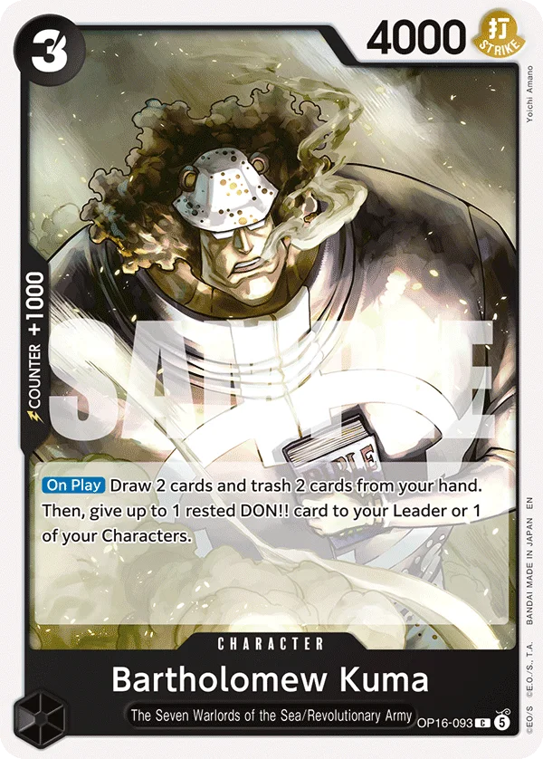 Bartholomew Kuma OP16-093 – One Piece Card Game Character