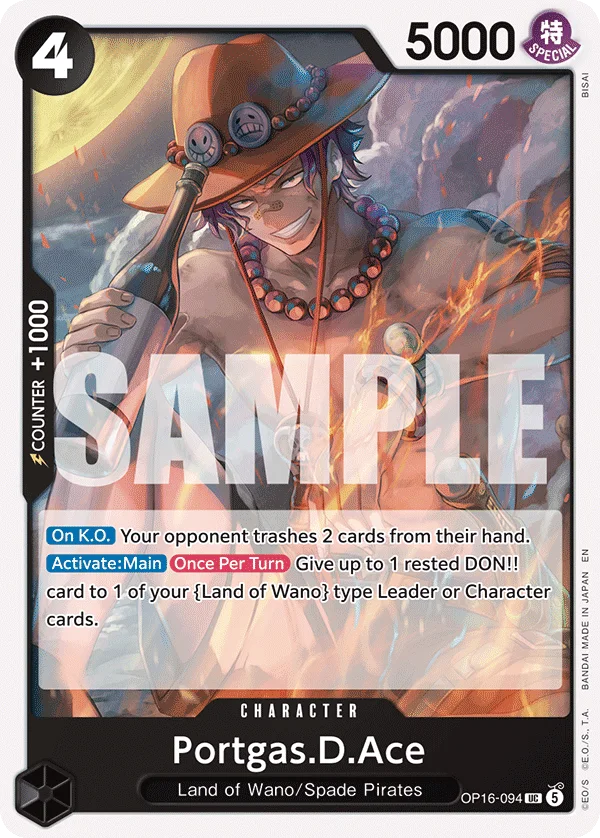 Portgas.D.Ace OP16-094 – One Piece Card Game Character
