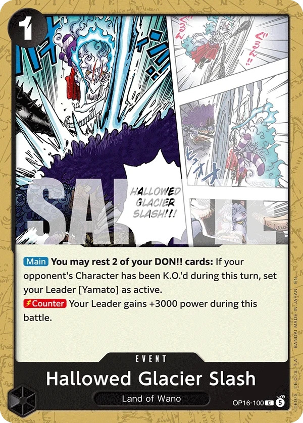 Hallowed Glacier Slash OP16-100 – One Piece Card Game Event
