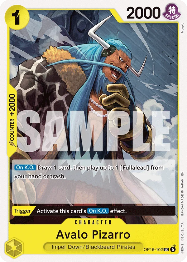 Avalo Pizarro OP16-102 – One Piece Card Game Character