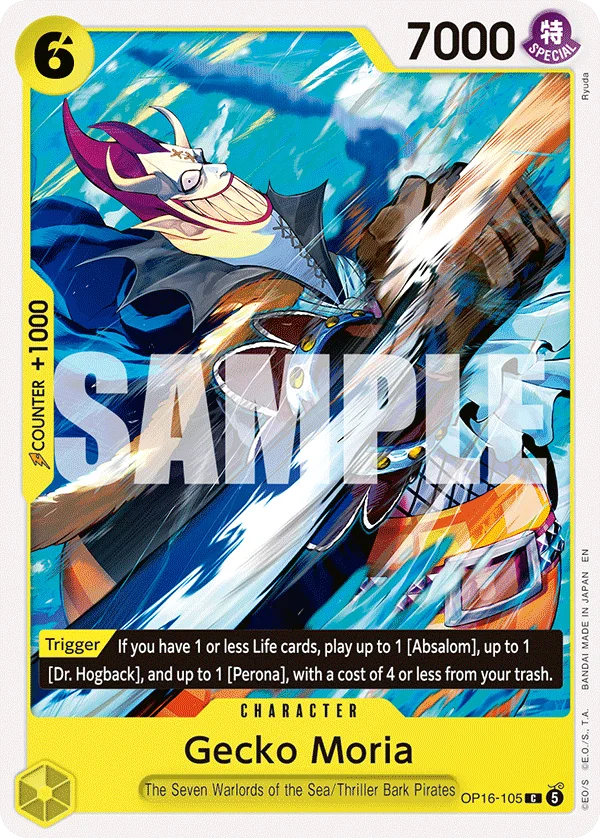 Gecko Moria OP16-105 – One Piece Card Game Character