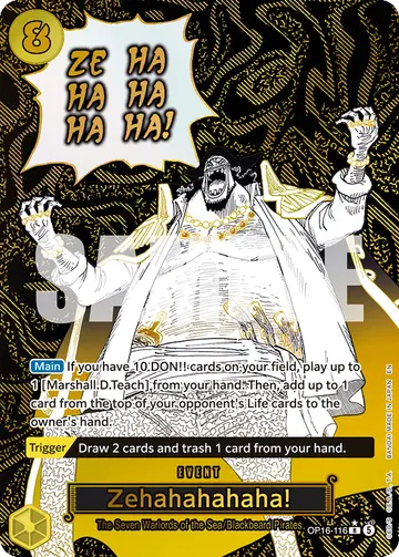 Zehahahahaha! OP16-116 (Alternate art)