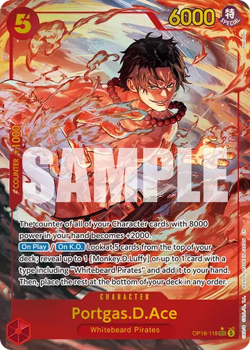 Portgas.D.Ace OP16-118 (Alternate art)