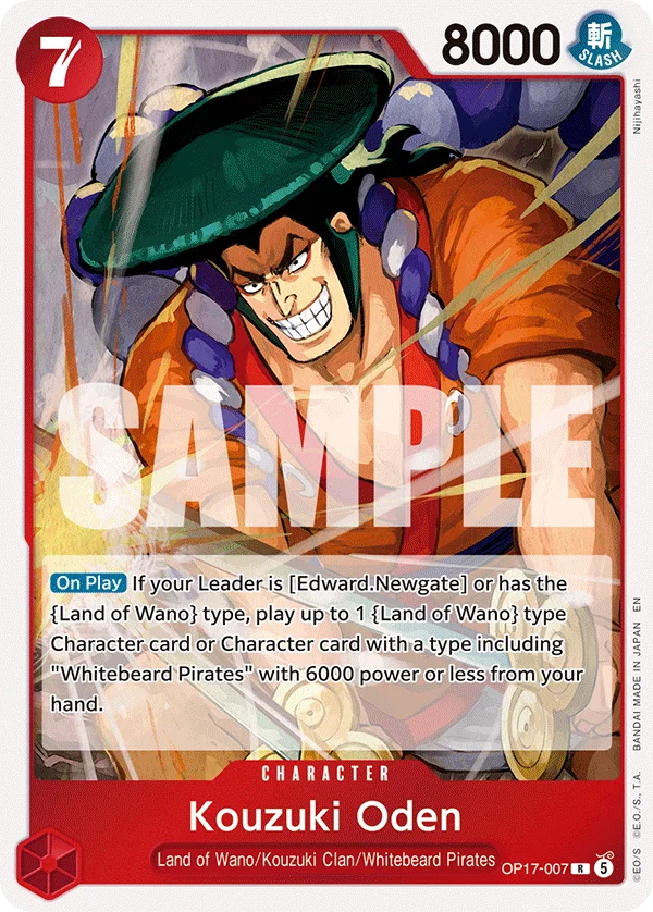 Kouzuki Oden OP17-007 – One Piece Card Game Character