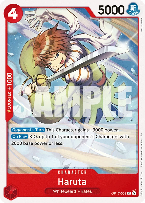 Haruta OP17-009 – One Piece Card Game Character