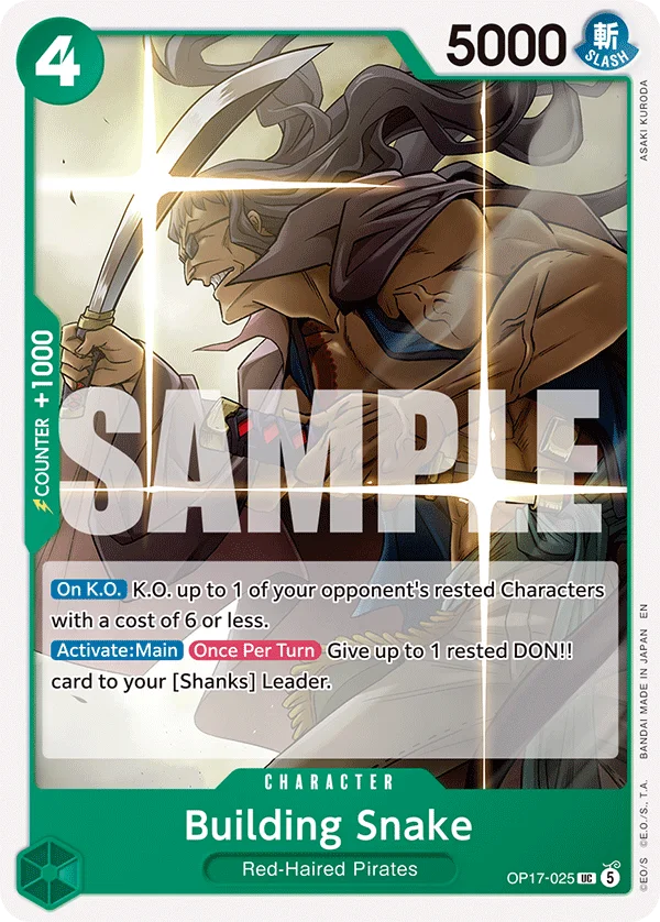 Building Snake OP17-025 – One Piece Card Game Character
